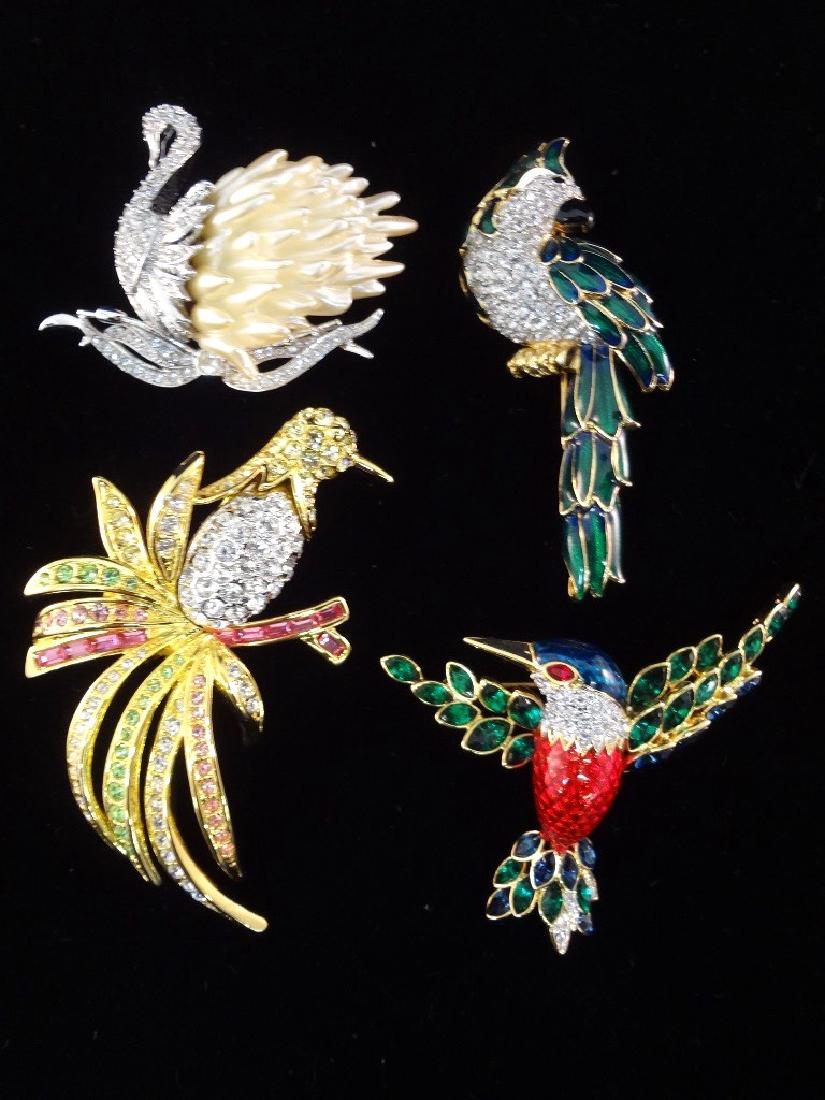 Nolan Miller Vintage (4) Oversize Bird Brooches: (1 of 6)