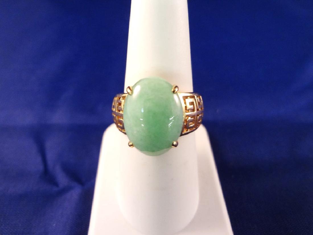 14K Gold And Green Apple Jade Ring (1 of 4)
