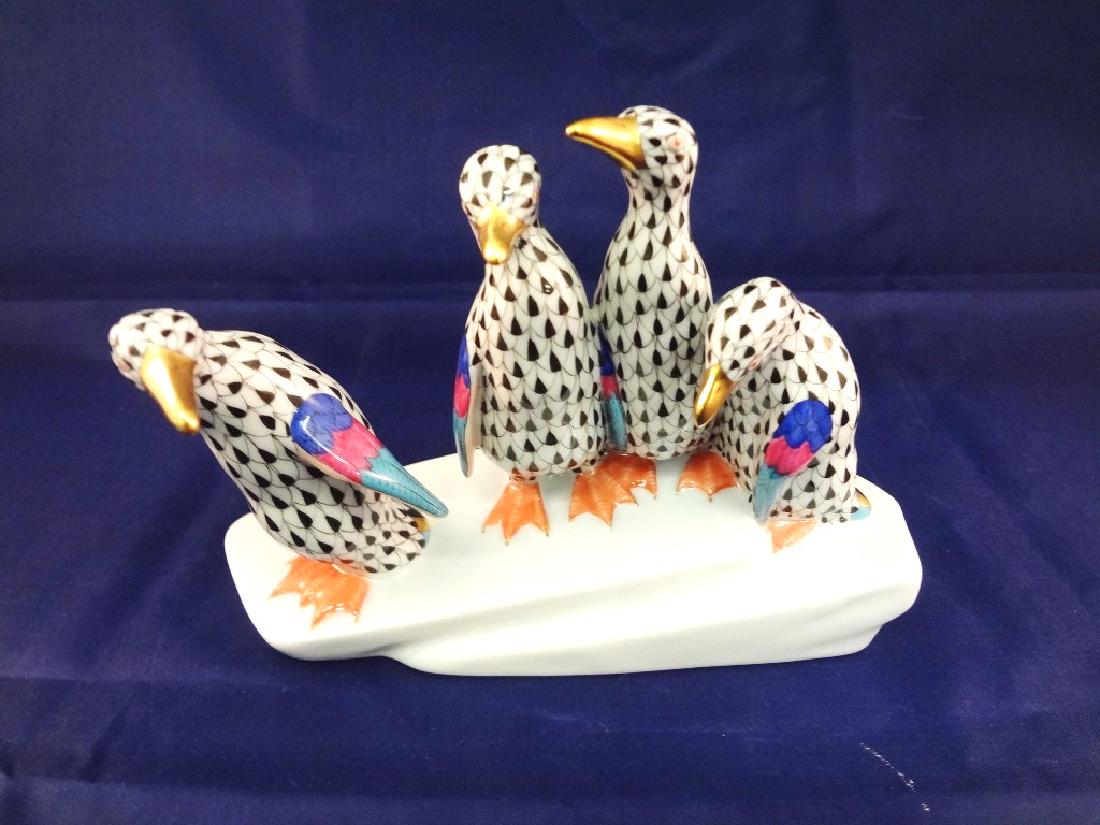 Herend Hungary Porcelain "Penguins on Ice Fishnet" (1 of 3)