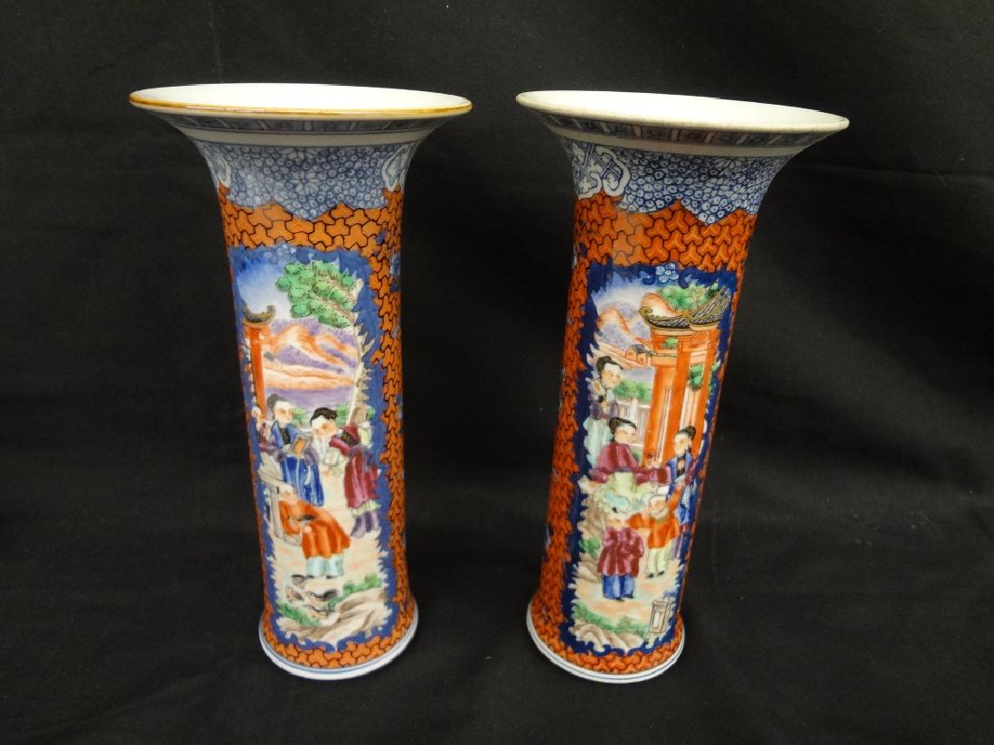 Pair of Chinese Porcelain Hand Painted Vases (1 of 5)