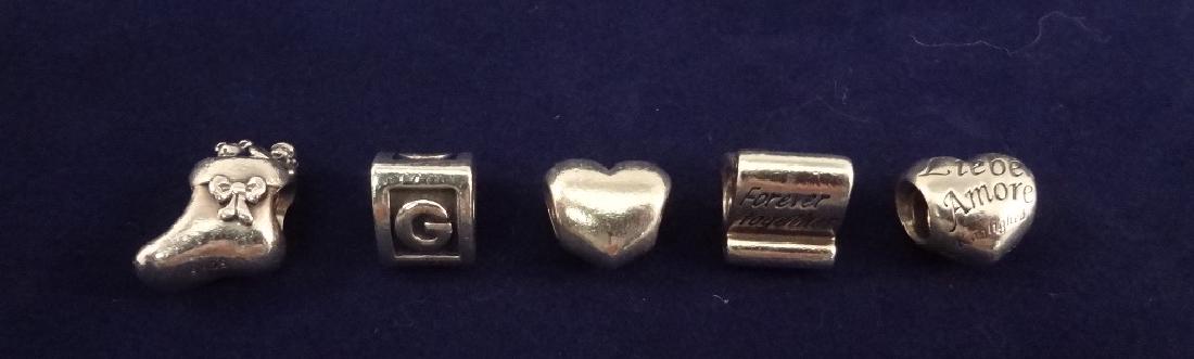 (5) Pandora Sterling Silver Charms: Forever, Stocking, (1 of 8)