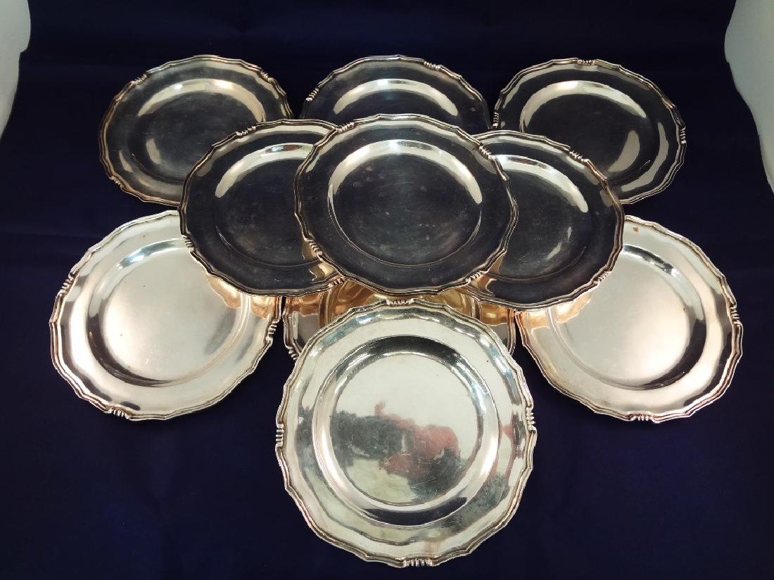 (10) Sanborn Mexican Sterling Bread Plates 6" Diameter (1 of 4)