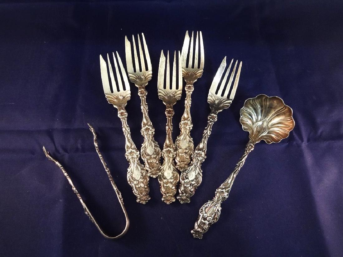 Whiting Sterling Silver Flatware Art Nouveau Lily (1 of 5)