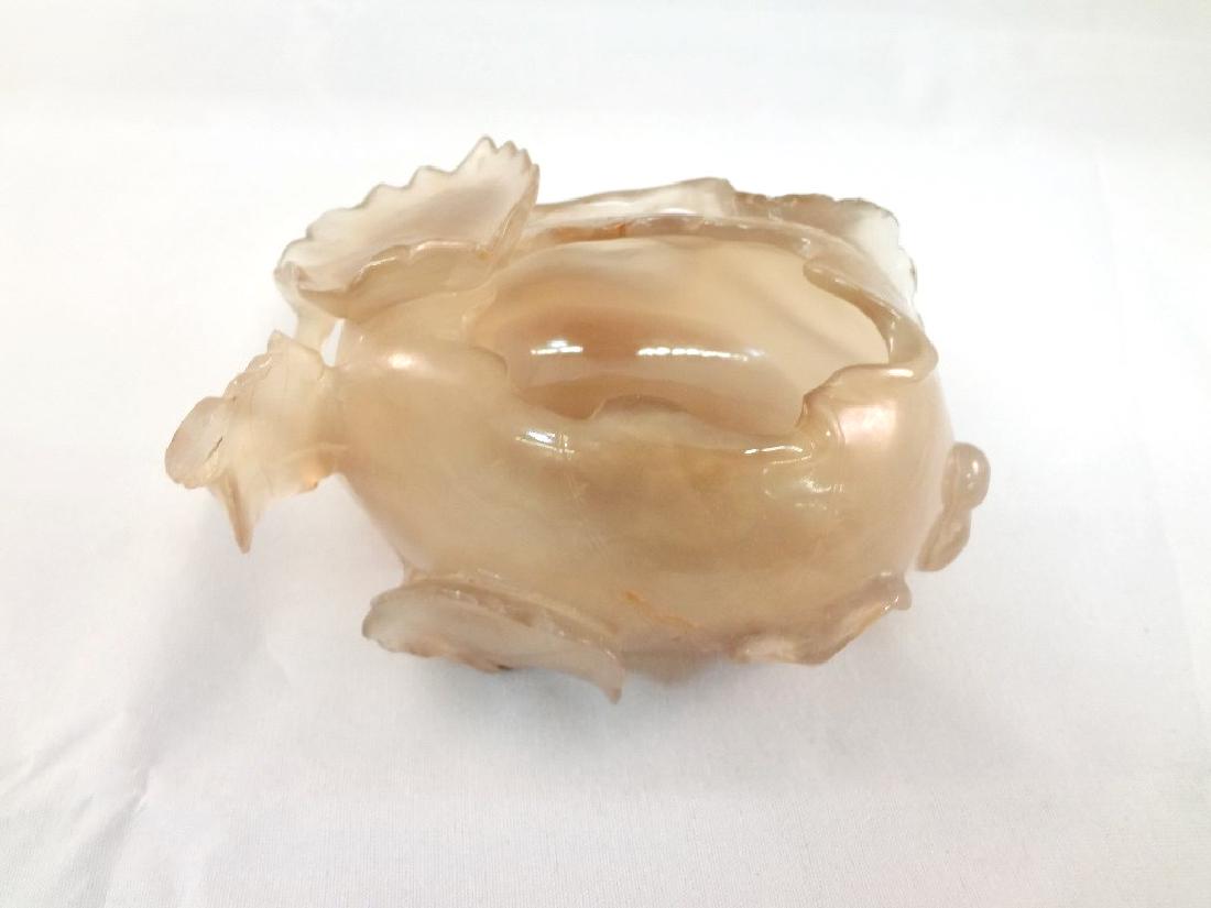 Smoky Pink Jade Carved Lotus Dish (1 of 5)