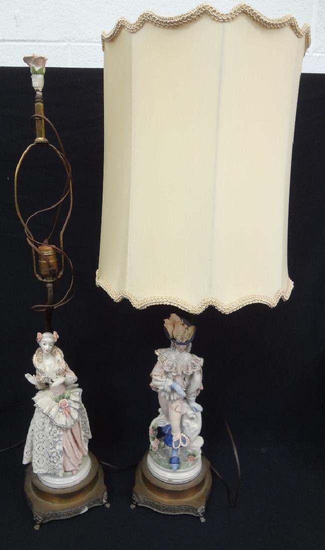 Pair Boleslaw Cybis Cordey Lamps Man and Woman (1 of 7)