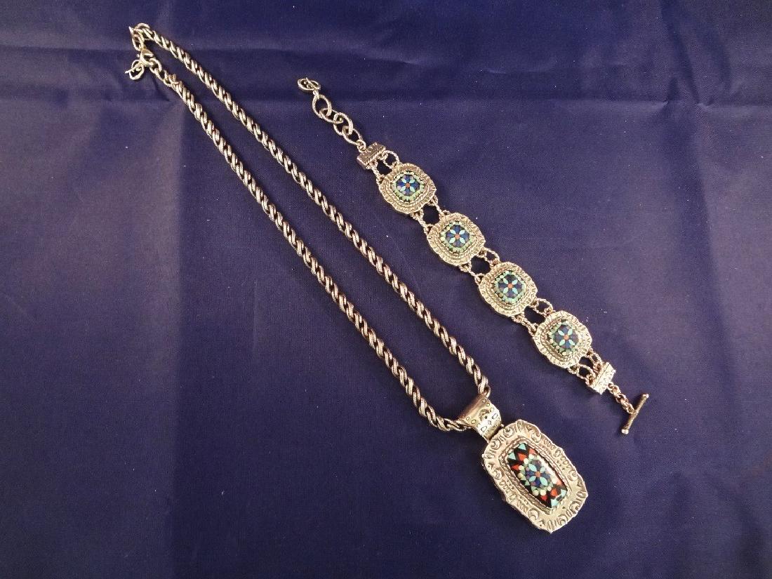 Carolyn Pollack Sterling Multi Color Stone Inlay (1 of 4)