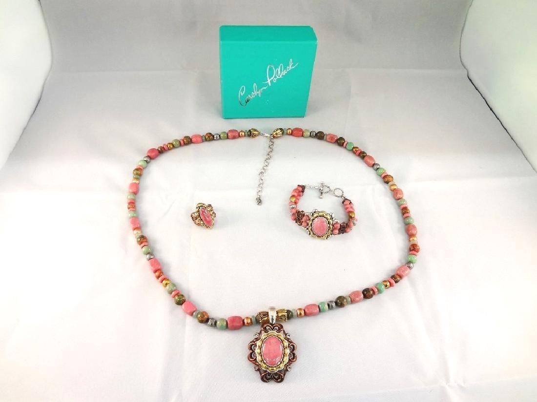 Carolyn Pollack Sterling Rhodochrosite Necklace, (1 of 7)