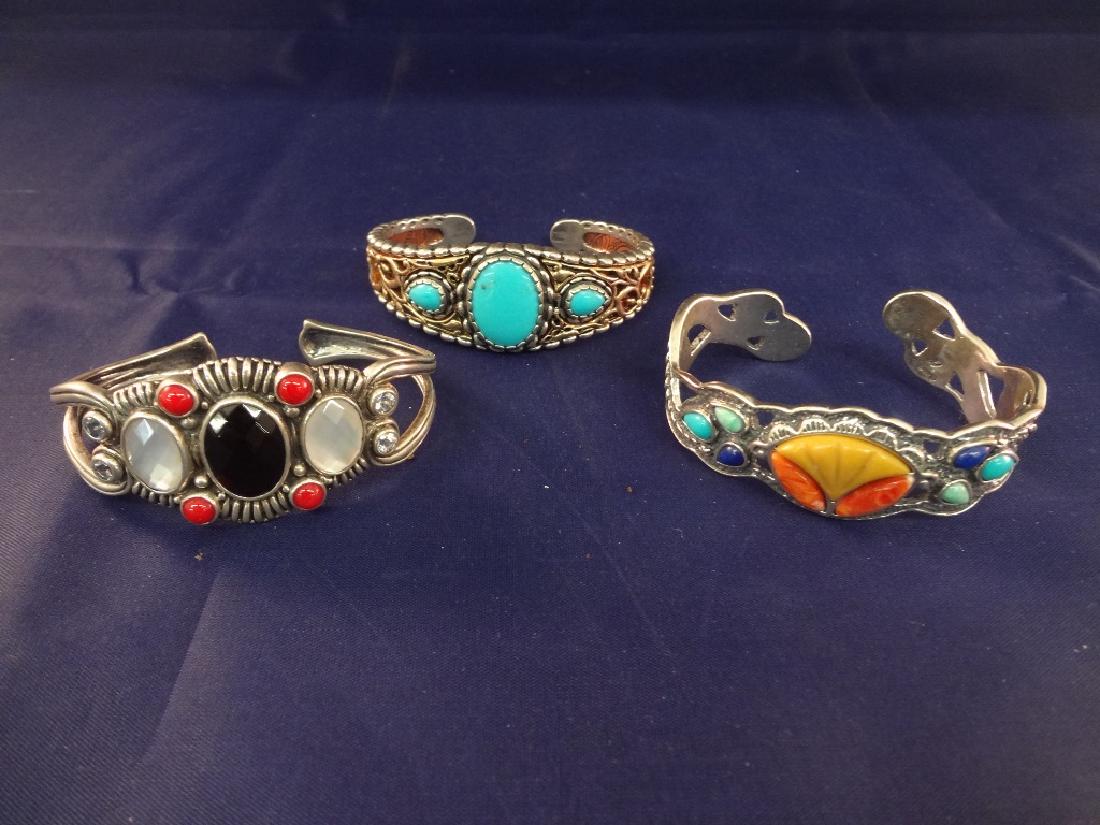 Carolyn Pollack Sterling Silver and Stone Cuff (1 of 5)