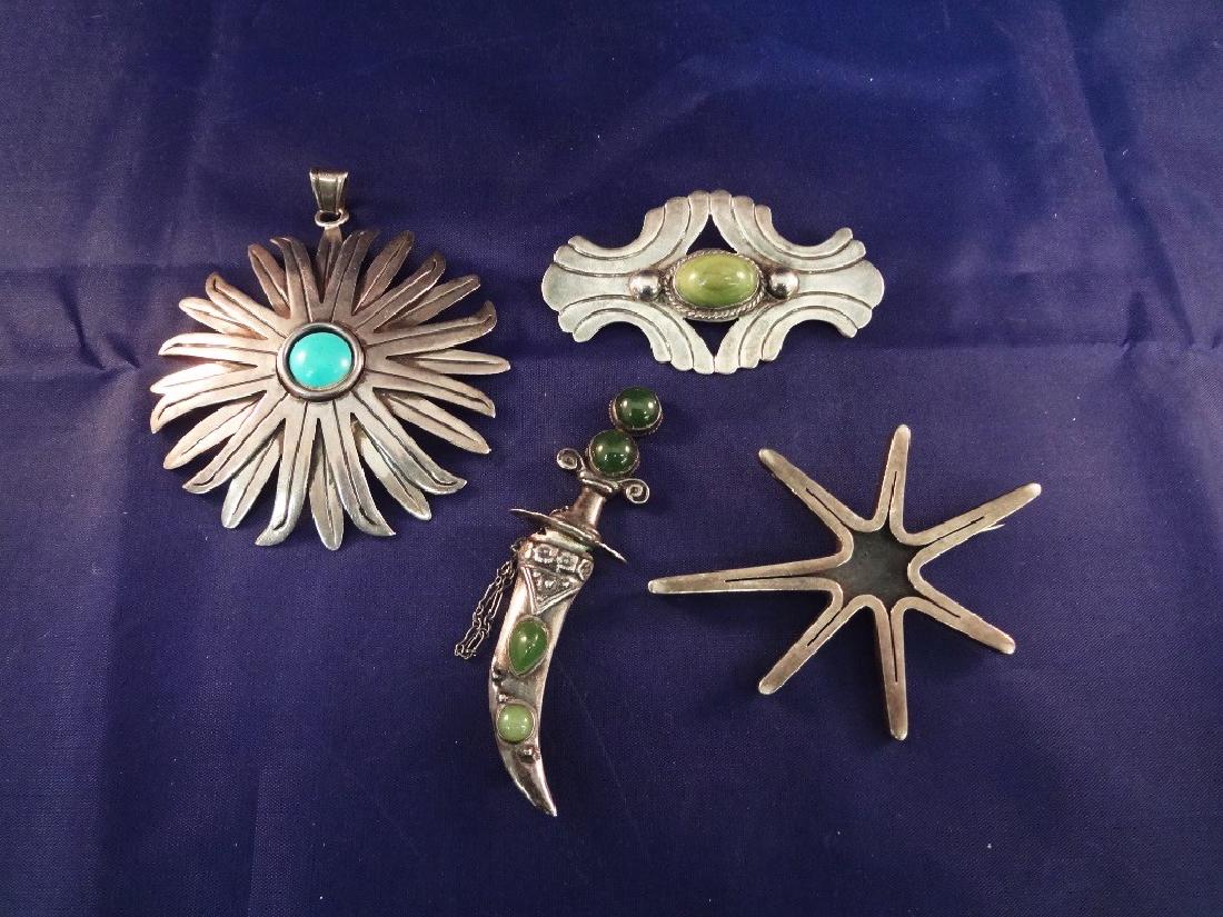 Mexican Taxco Sterling Silver Brooches (4) (1 of 7)
