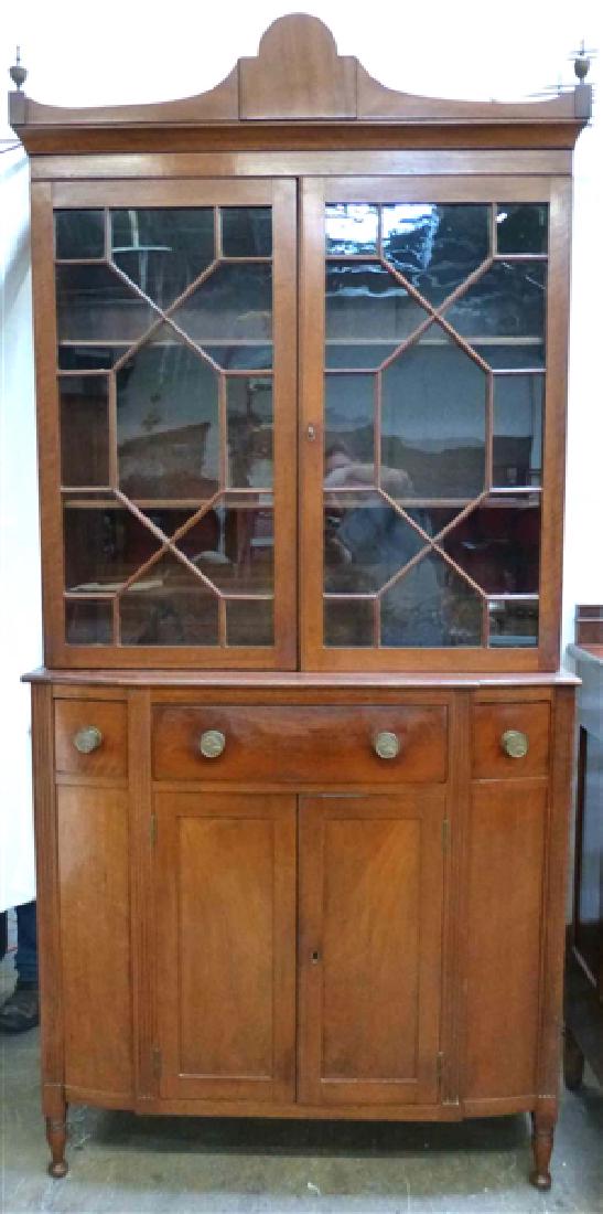 Magnificent Early 19th c. Maryland China Cabinet (1 of 2)