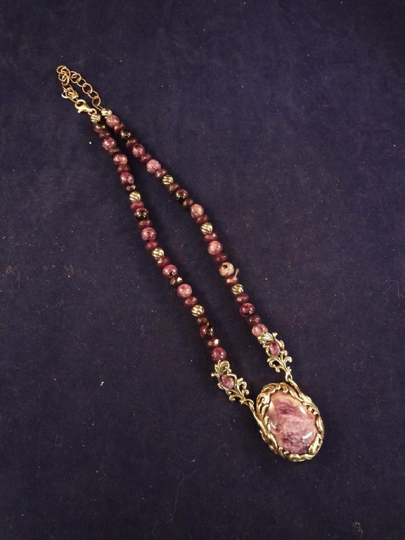 Carolyn Pollack Sterling Silver Drop Pendant Amethyst (1 of 4)