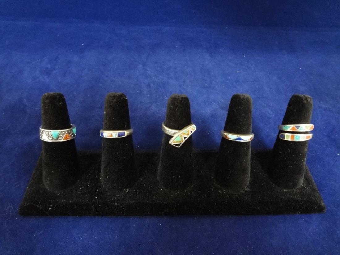 (5) Carolyn Pollack Sterling Silver Turquoise Rings (1 of 4)