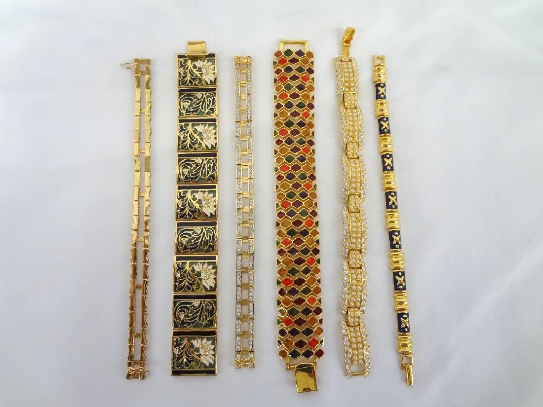 (6) Joan Rivers Gold Tone Costume Bracelets (1 of 3)