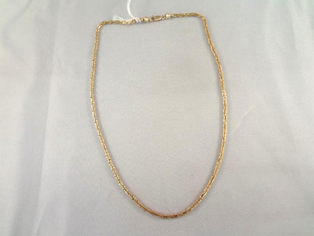 14k Gold Fancy Link Chain 16" Long (1 of 3)