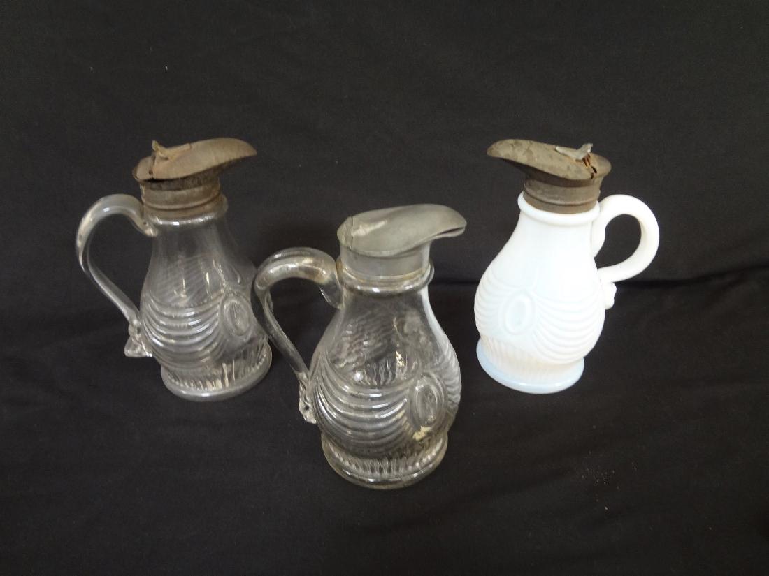 (3) Lincoln Drape Glass Molasses/Syrups Opalescent and (1 of 7)