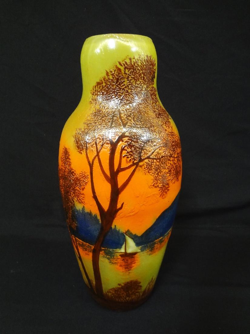 French Legras Cameo Art Glass Vase (1 of 6)