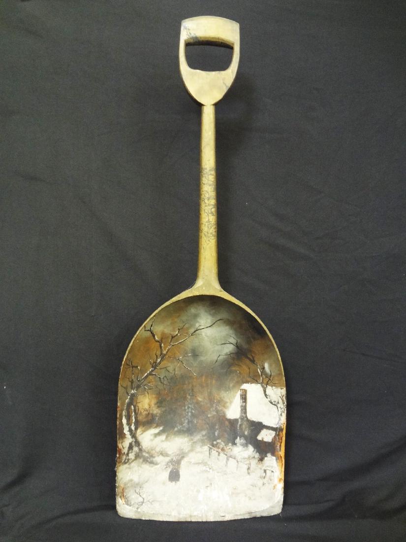 18th Century Folk Art Hand Painted Wooden Shovel (1 of 6)