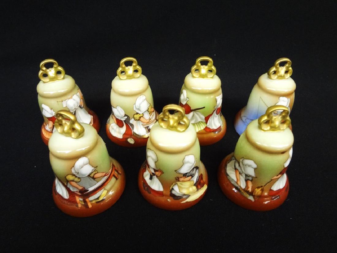Royal Bayreuth Sunbonnet Babies Set of 7 Bells Numbered (1 of 6)