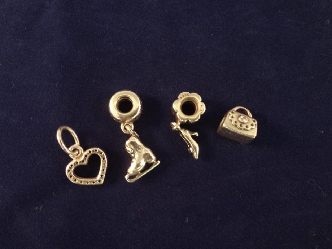 (3) Pandora Sterling Silver Dangle Ring Charms (1 of 5)