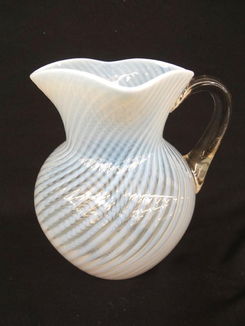 L.G. Wright Swirl Opalescent Glass Water Pitcher (1 of 4)