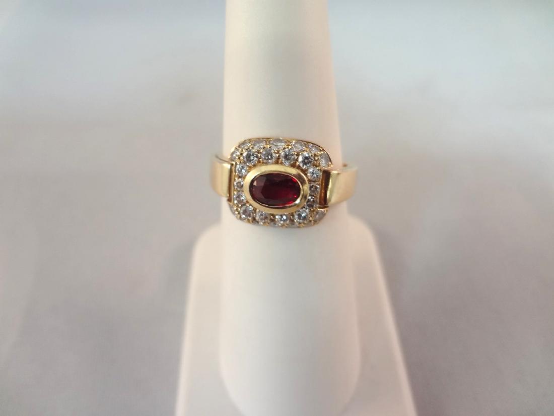 14k Gold Ruby and 28 Diamond Ring (1 of 3)