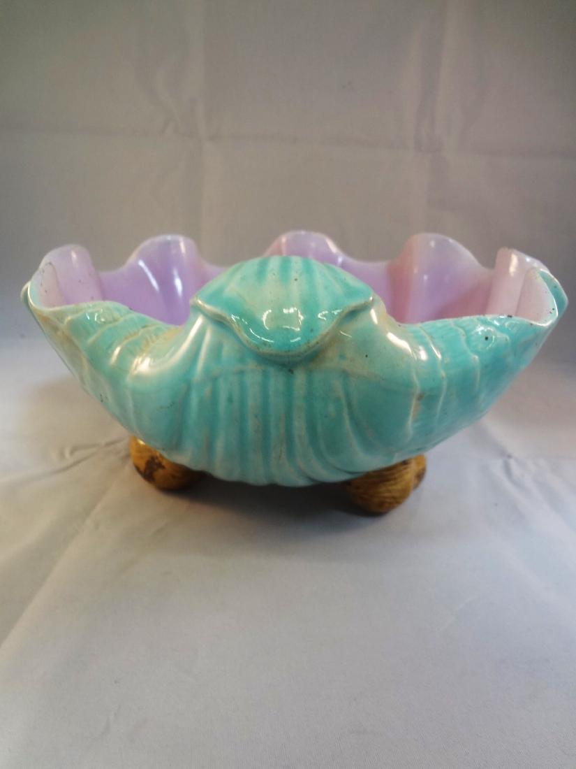 Holdcroft Majolica Shell Three Footed Console Bowl (1 of 3)