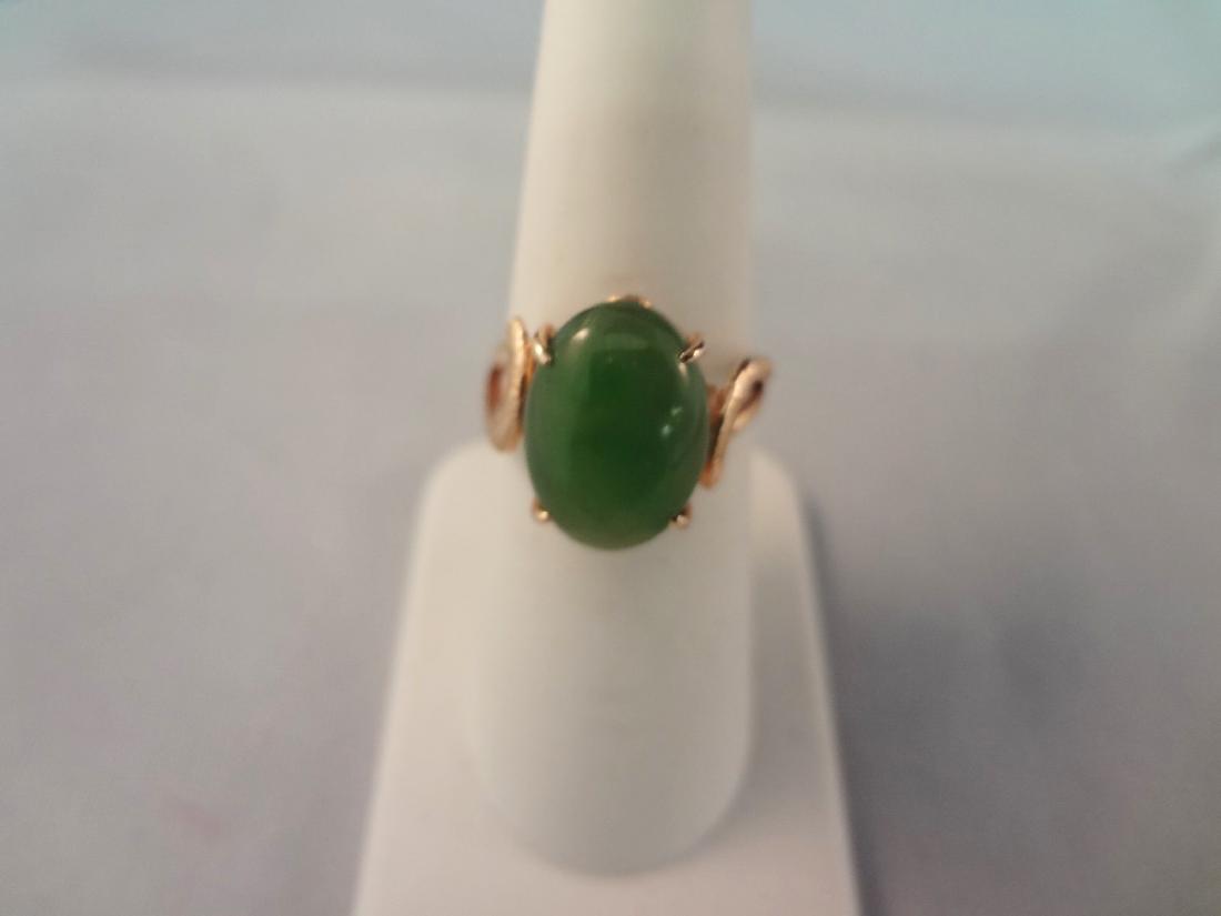 14k Gold Emerald Cabochon Ring (1 of 3)