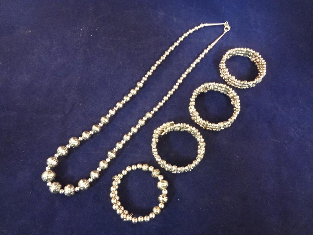 (5) Carolyn Pollack Sterling Silver Bench Bead Necklace (1 of 4)