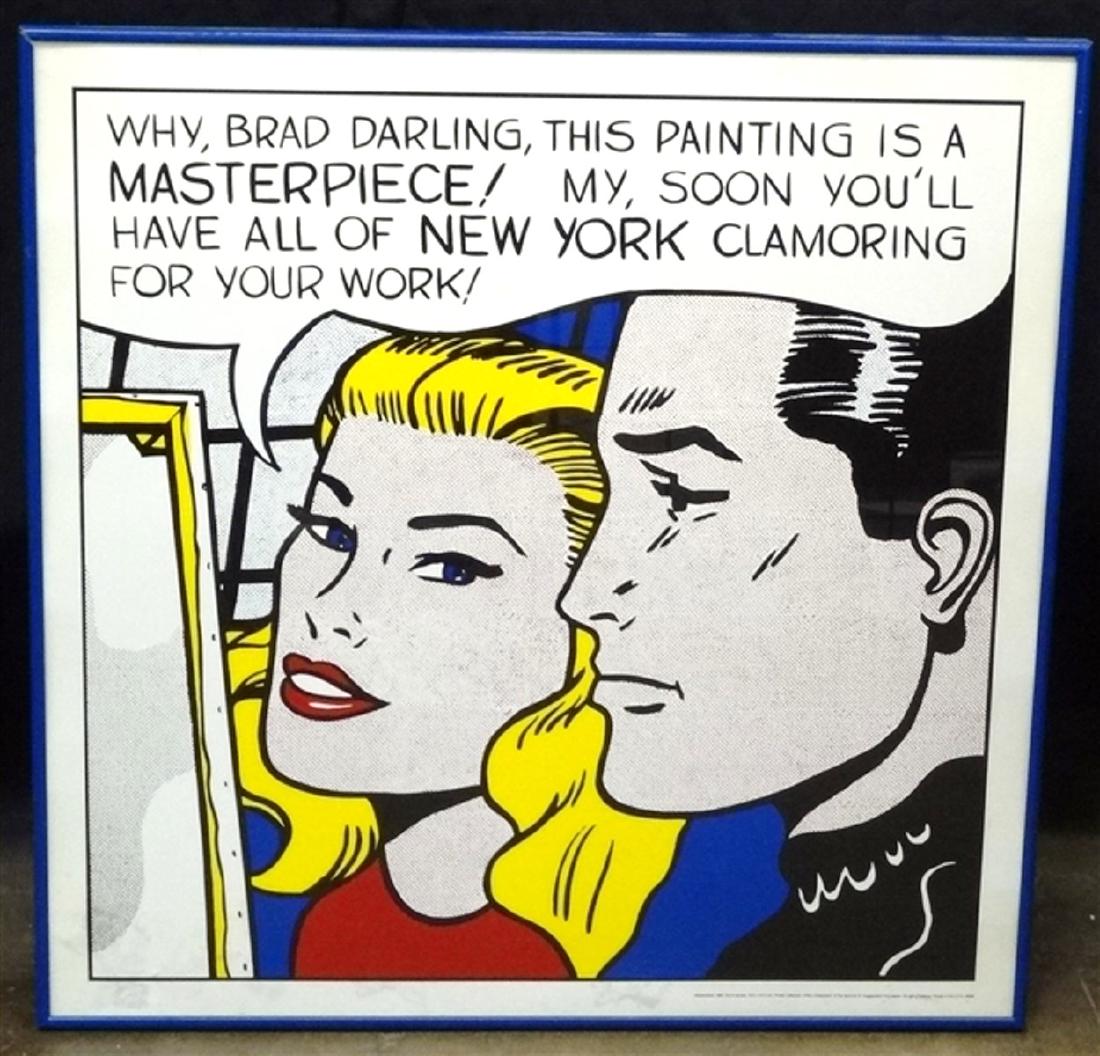 Roy Lichtenstein's "Masterpiece" Framed behind glass (1 of 3)