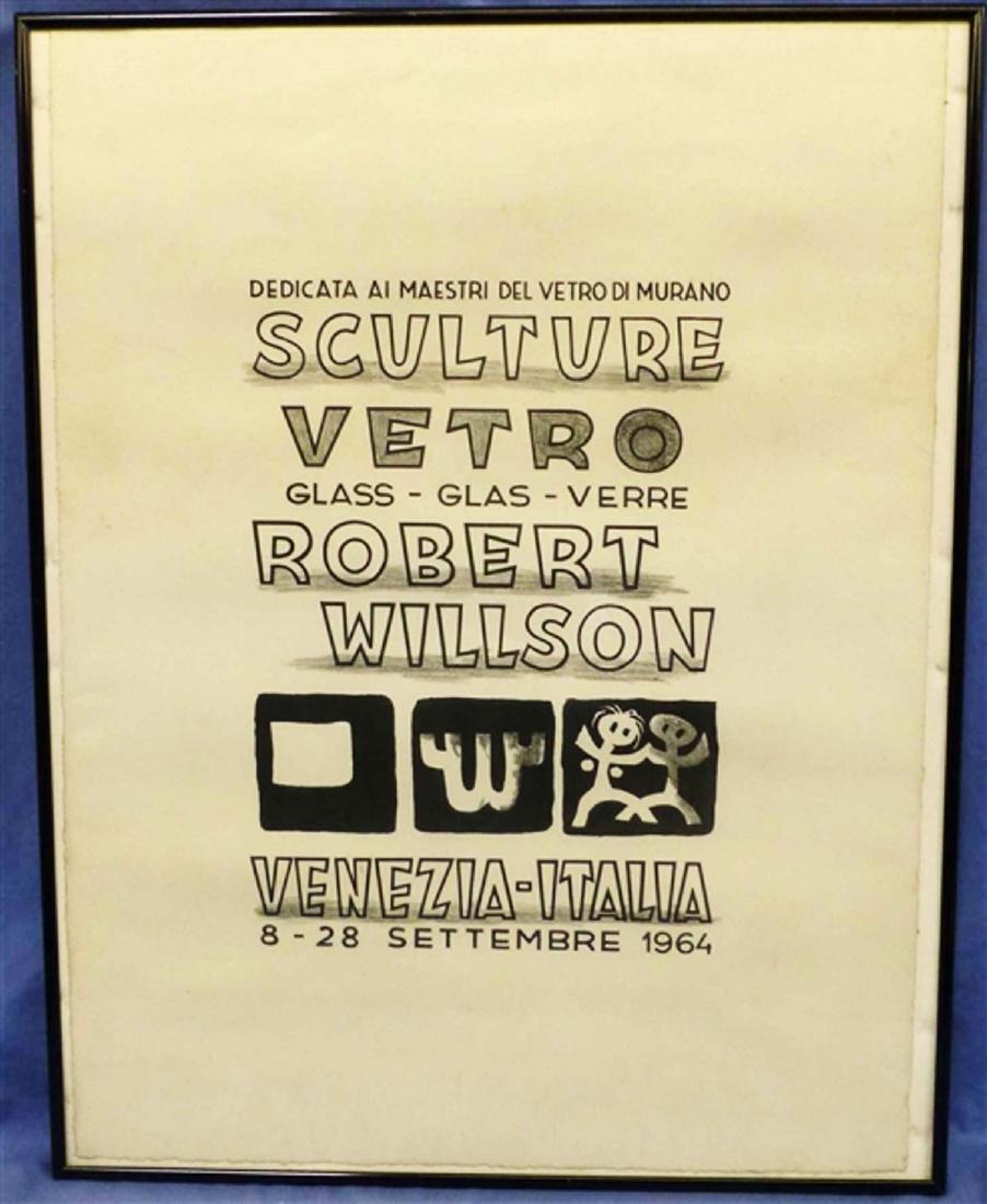 Robert Wilson 1964 Abstract Exhibition Lithograph (1 of 2)