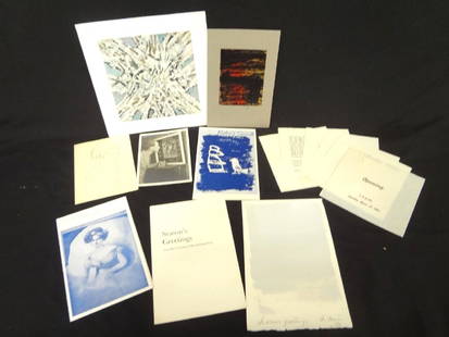 Collection of 1960's Modern Art Ephemera and Works: Collection of 1960's Modern Art Ephemera and Works: Includes 1966 Joseph Cornell, 1966 Robert Cornell, Sacha Kolin 1965 East Hampton Opening, Alfred Manessier Falerie France 1971, A Photo of a phot of