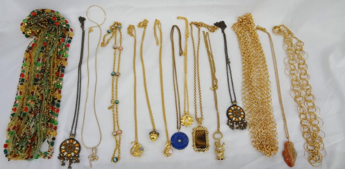 (15) Joan Rivers Long Costume Gold Tone Necklaces with (1 of 5)