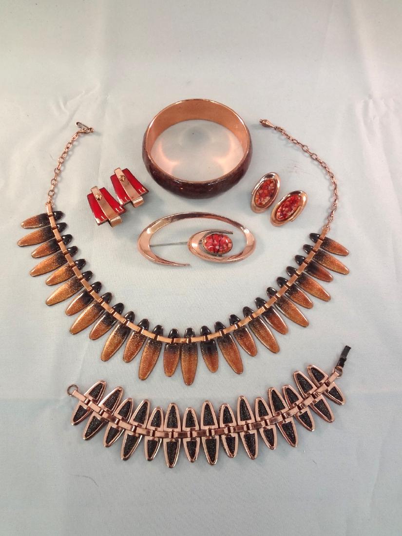 Group Of Copper Renoir And Matisse Jewelry
