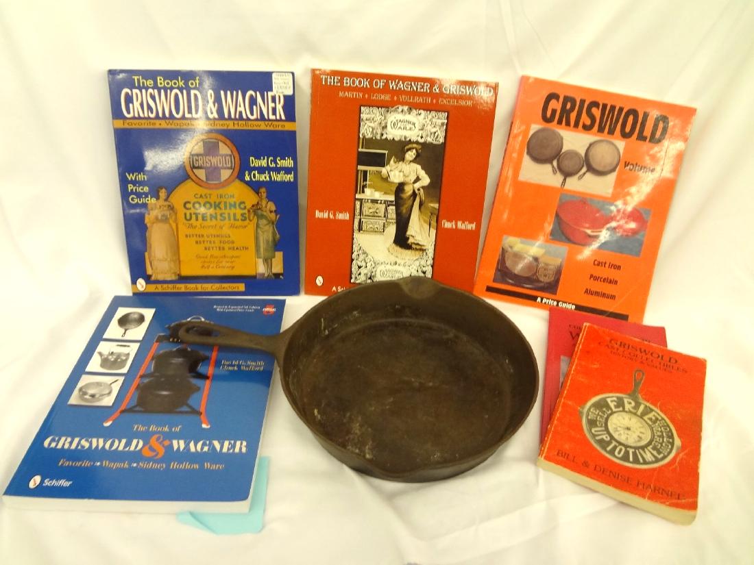 Wagner Cast Iron #8 Skillet and (6) Collector Books (1 of 3)