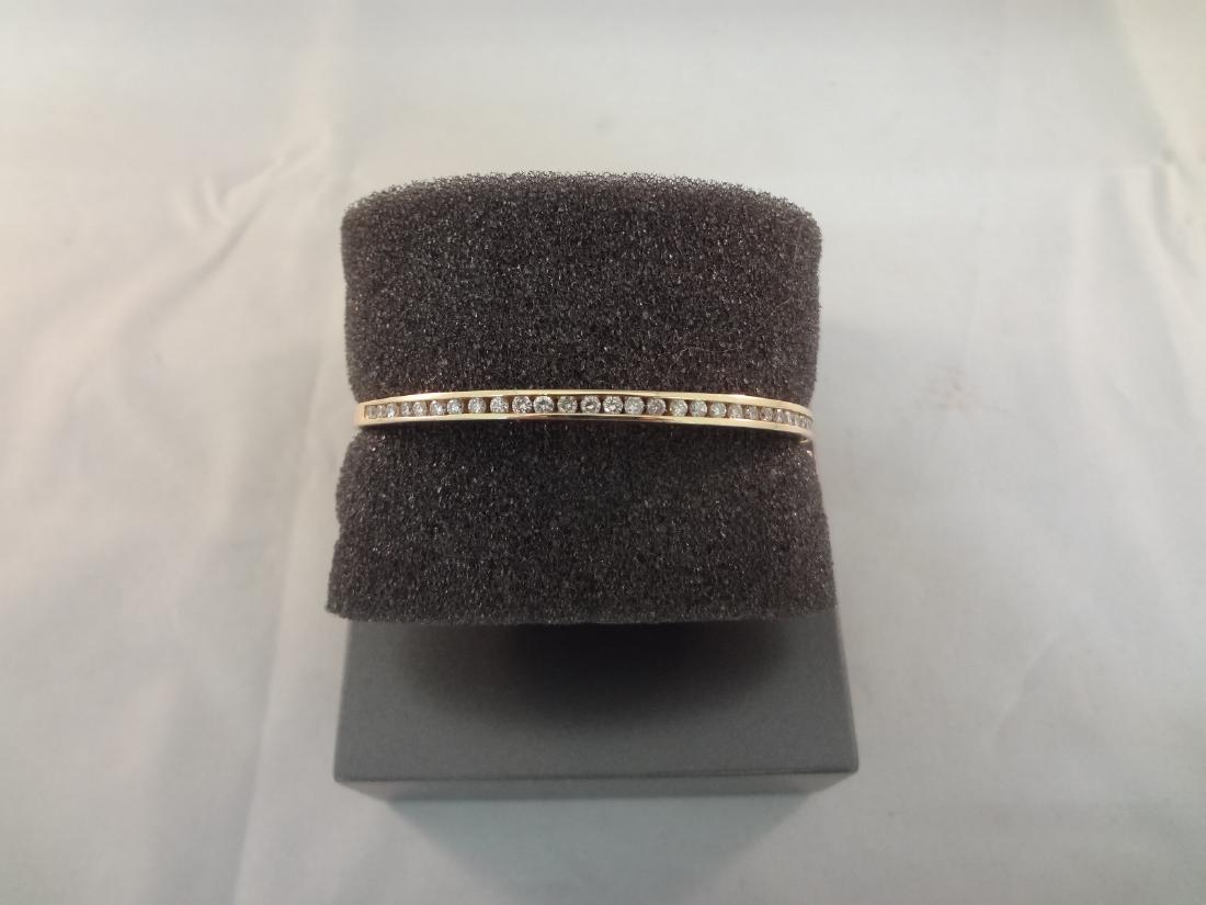 14k Gold And Diamond Bangle Bracelet .9 carats (1 of 4)