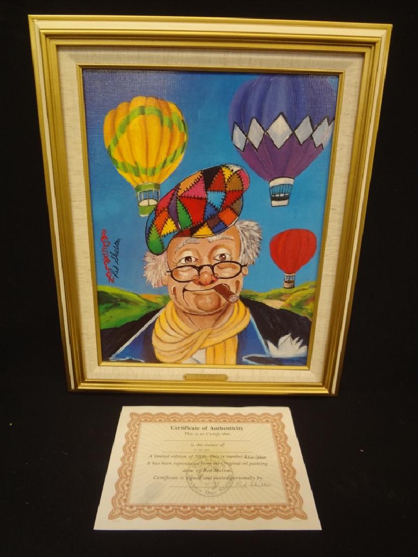 Red Skelton Signed Lithograph "Up and Away" Clown (1 of 4)