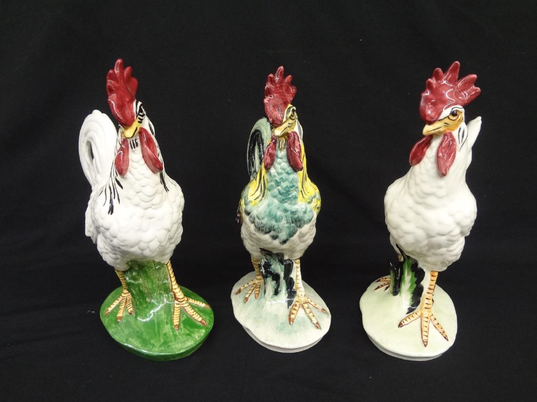 (3) Pennsbury Pottery Rooster Figurines (1 of 5)