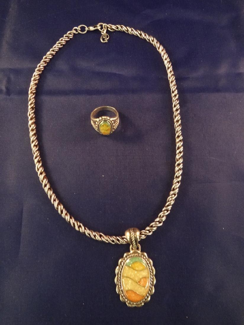 Carolyn Pollack Solid Sterling Silver Necklace, Sunrise (1 of 4)