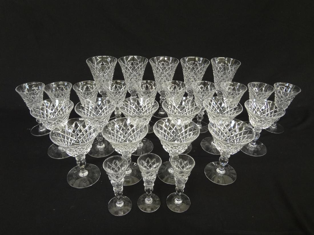 Hawkes Glass Stemware "Delft Diamond" Group of 28 (1 of 4)