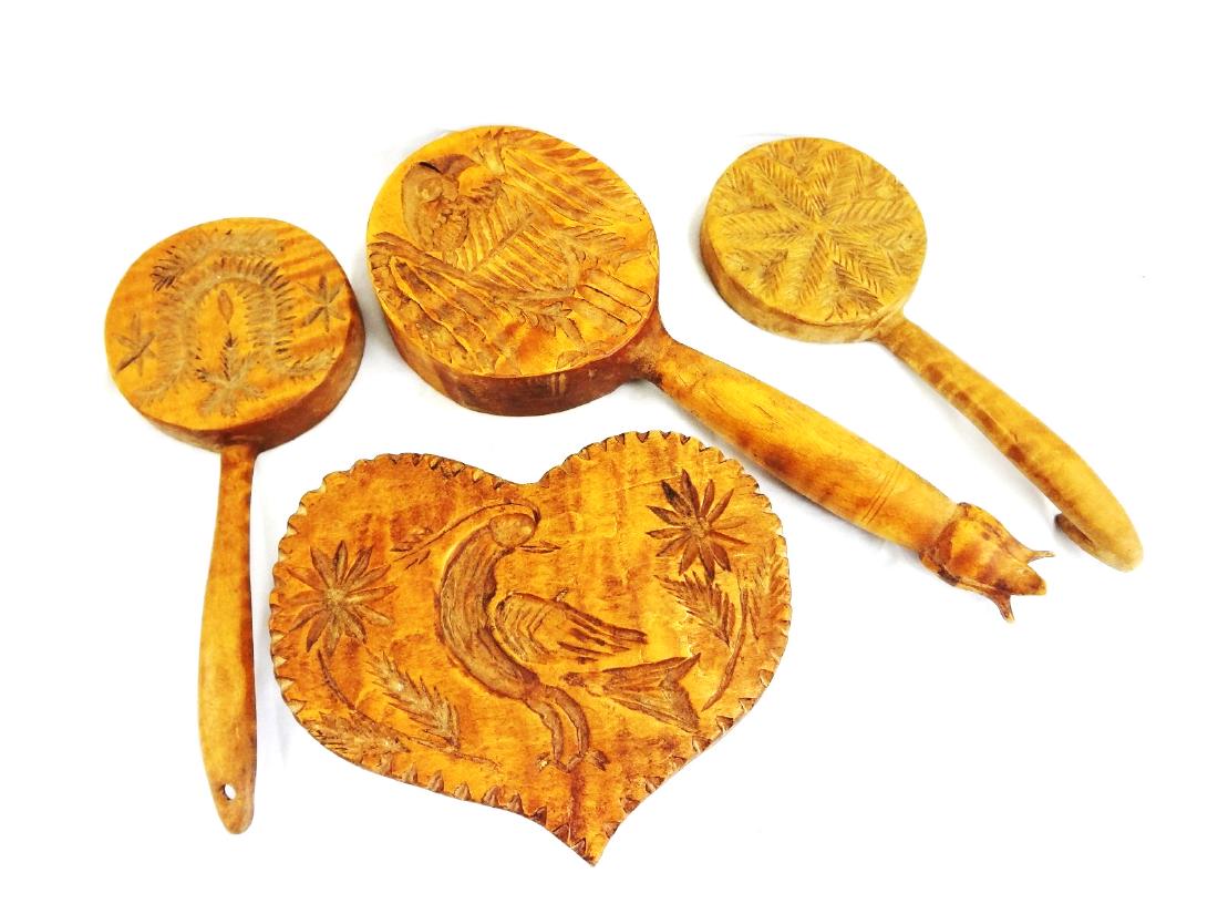 Four Tiger Maple Primitive Butter Molds (1 of 7)