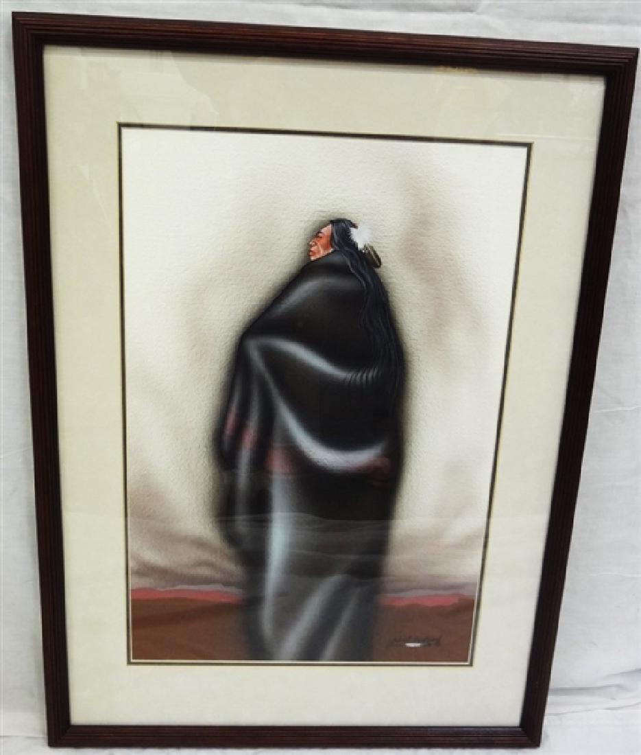 Robert Redbird Kiowa Native American Original Airbrush (1 of 3)
