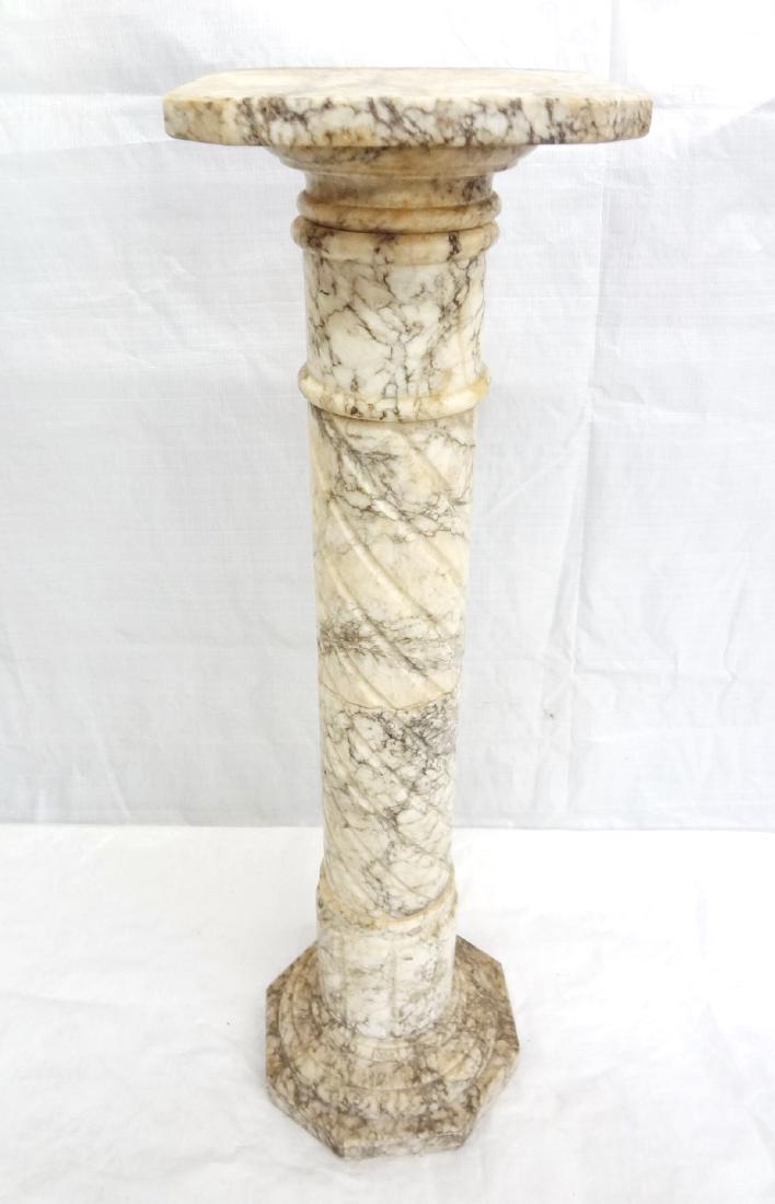 Alabaster Marbled Plant Stand (1 of 5)