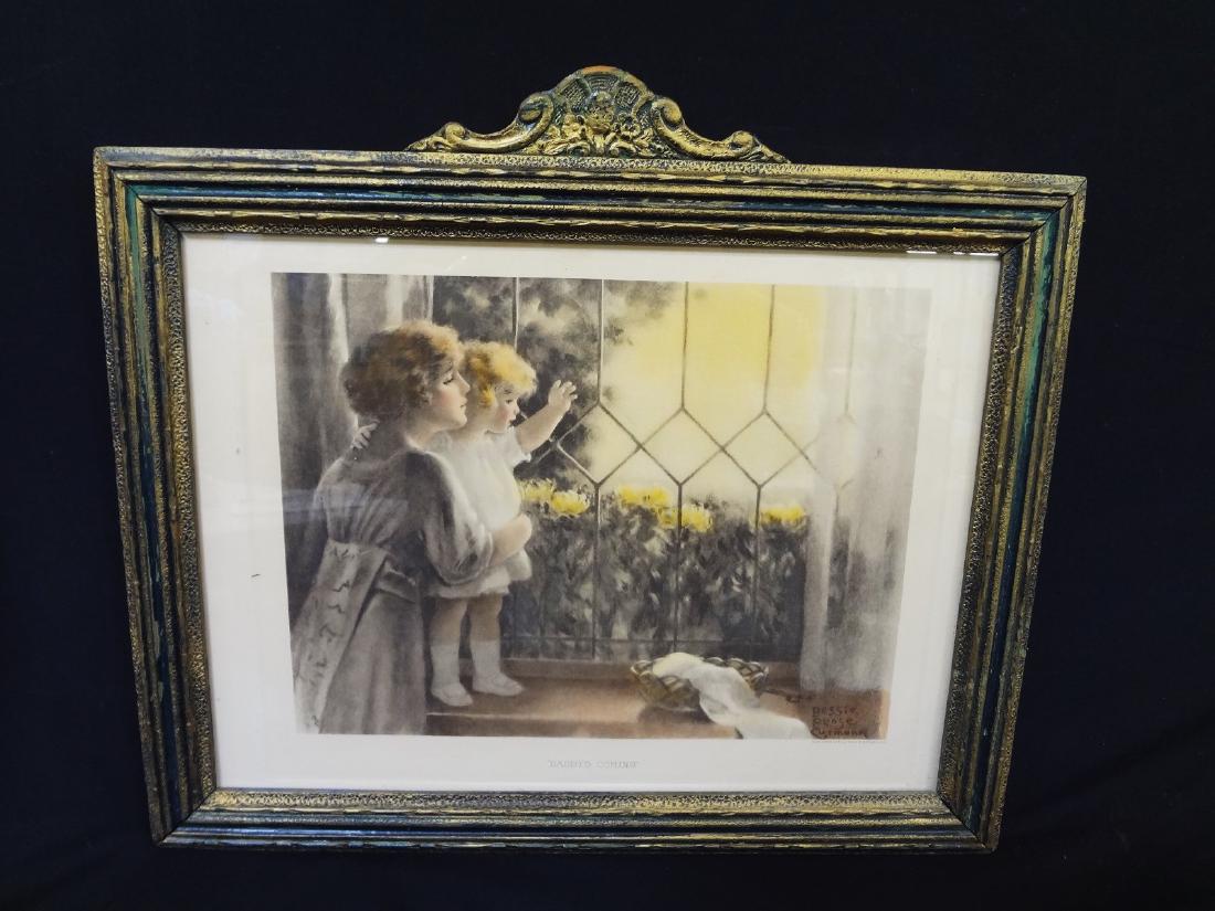 Bessie Pease Gutman "Daddy's Coming" Lithograph in (1 of 4)
