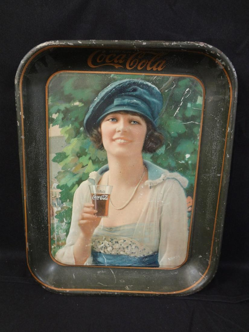 1921 Coca-Cola Serving Tray: "Autumn Girl" (1 of 4)
