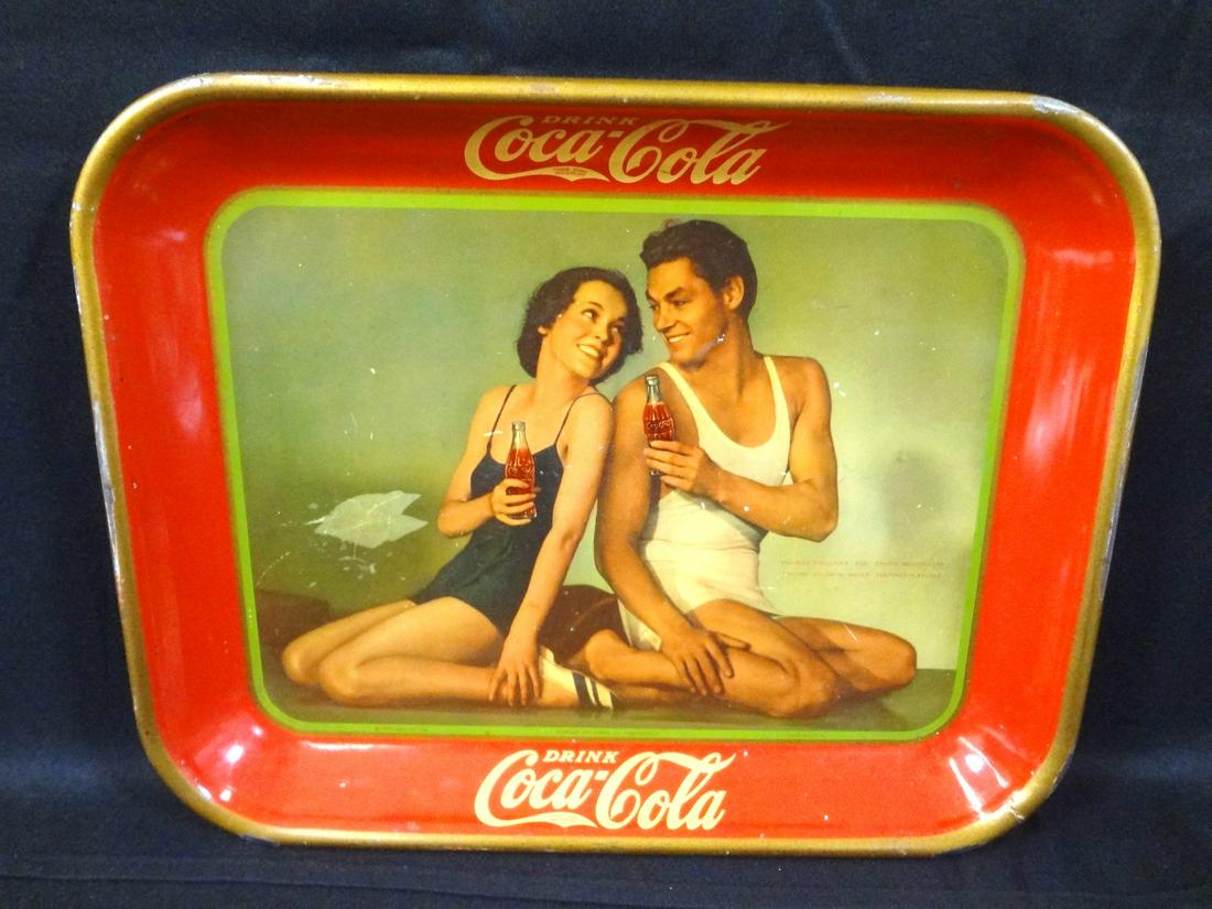 1934 Coca-Cola Serving Tray: Tarzan; Johnny (1 of 5)