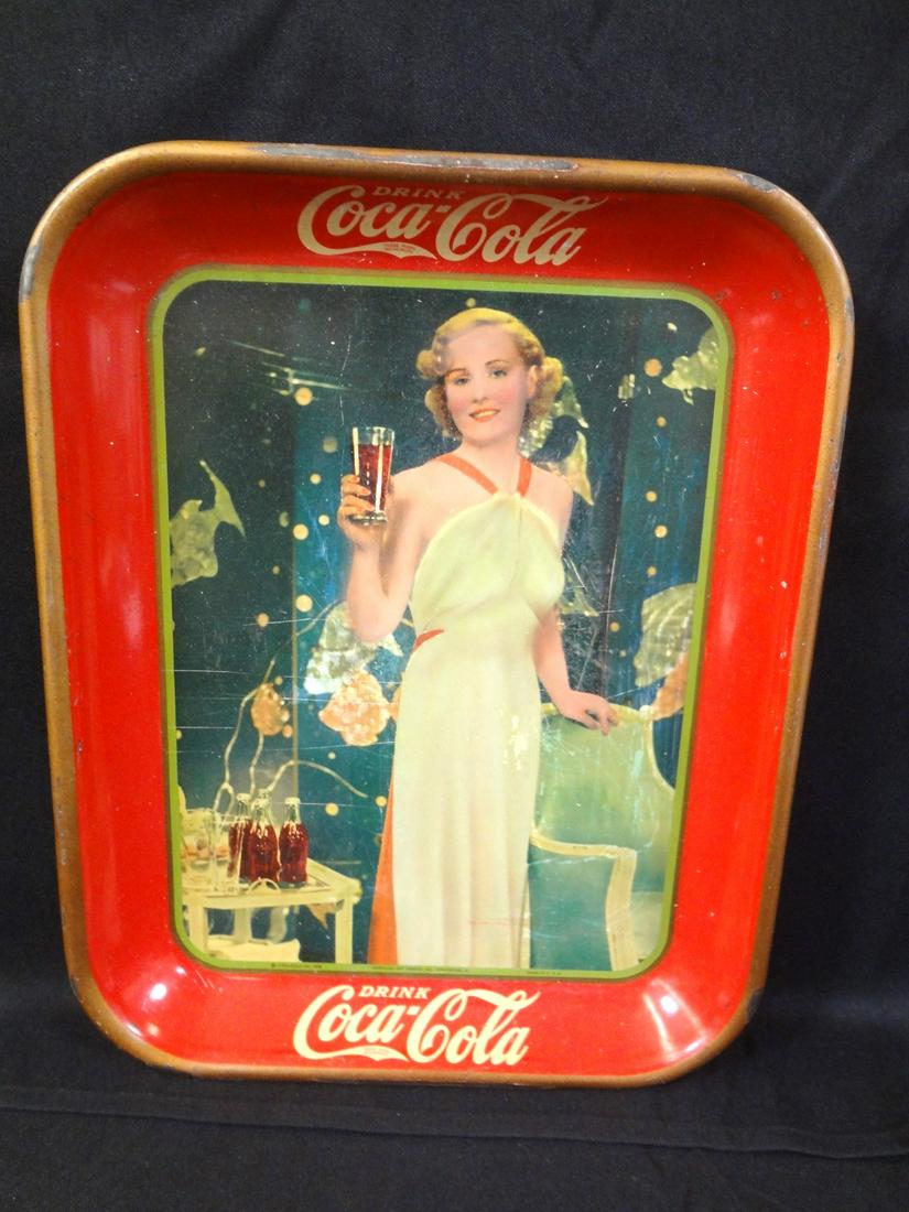1935 Coca-Cola Serving Tray "Madge Evans" American Art (1 of 5)