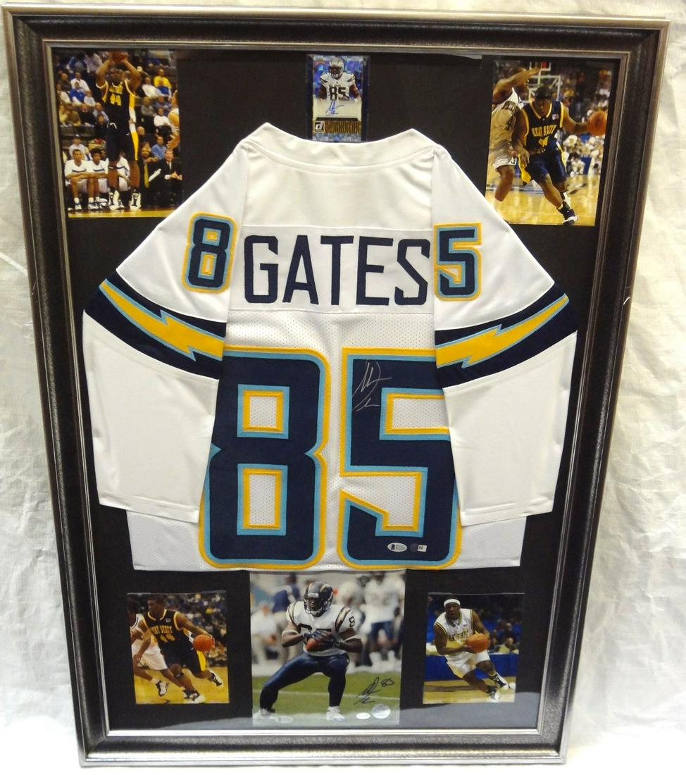Antonio Gates Autographed Jersey LOA Beckett Framed (1 of 6)