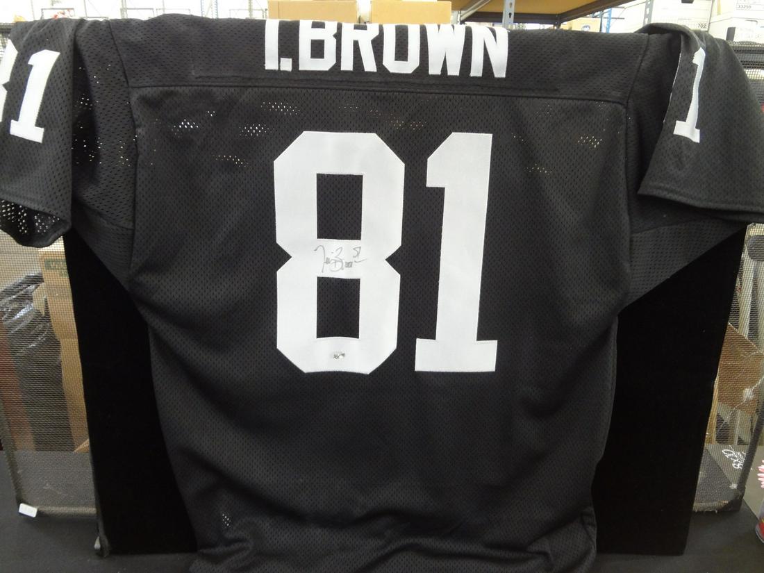 Tim Brown Autographed Raiders Jersey Unframed LOA from (1 of 3)