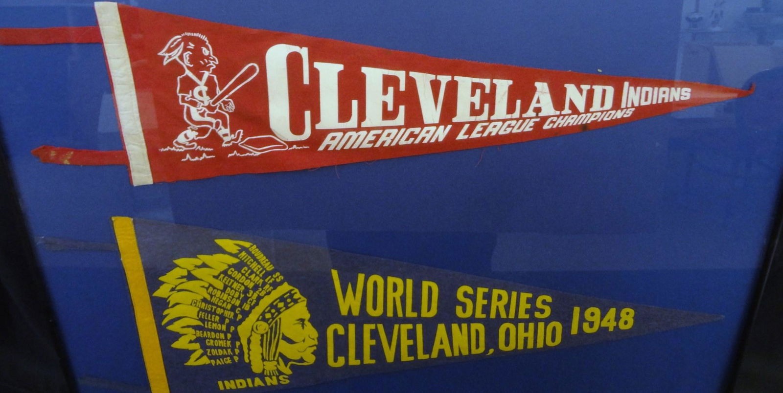 1948 World Series Cleveland Indians Pennant, 1954 (1 of 5)