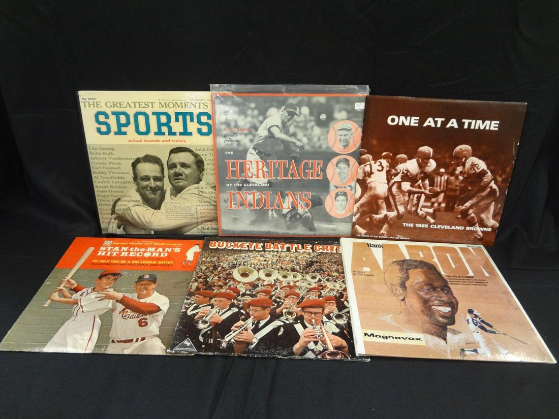 Group of Sports Record Albums, Aaron, Musial, Ruth, (1 of 6)